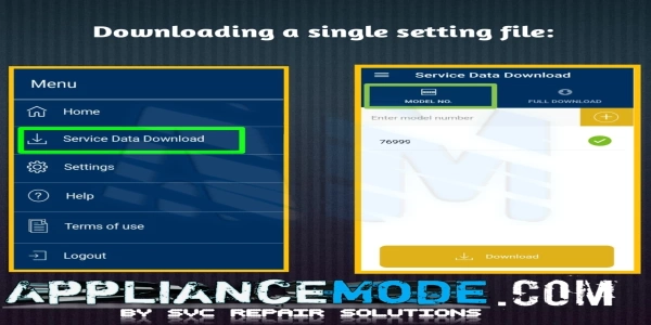 downloading a single setting files