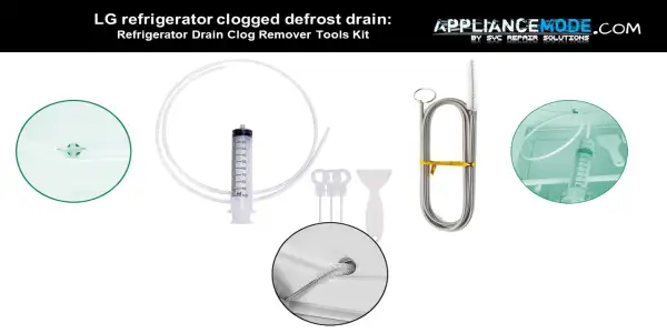Refrigerator Drain Clog Remover Tools Kit for lg refrigerator