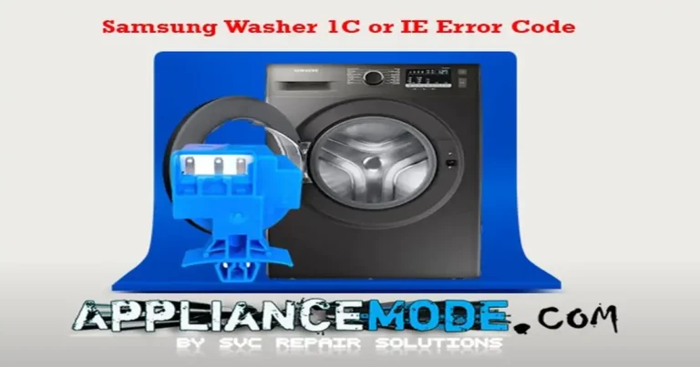 Read more about the article Samsung Washing Machine 1C or IE Error Code