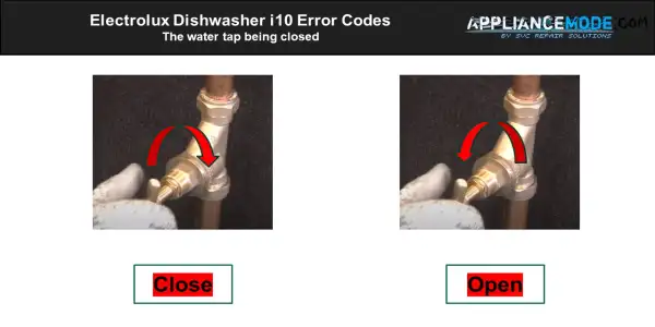 i10 Error Code The water tap being closed