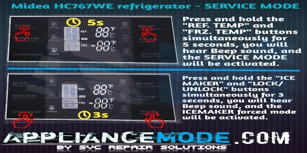 Midea Refrigerator Service Mode