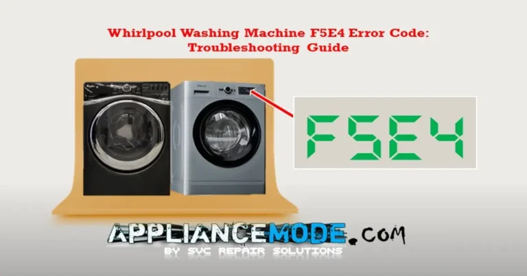 Read more about the article Solving the F5E4 Error Code on Your Whirlpool Washer