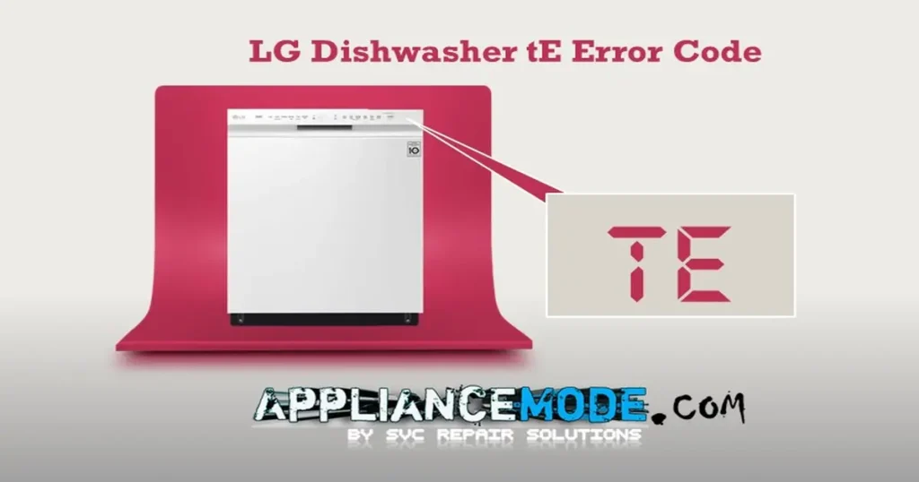 tE error code on your LG dishwasher