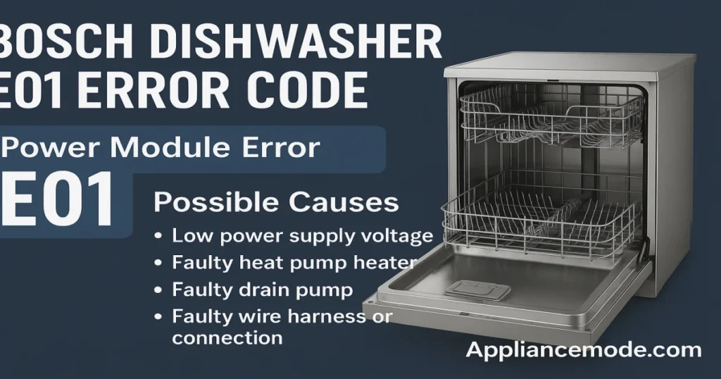 Bosch Dishwasher E01 Error Code