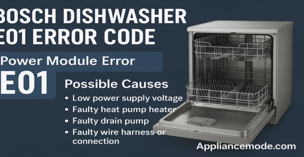 Bosch Dishwasher E01 Error Code