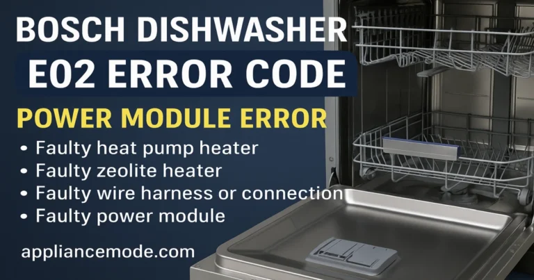 Read more about the article Bosch Dishwasher E02 Error Code