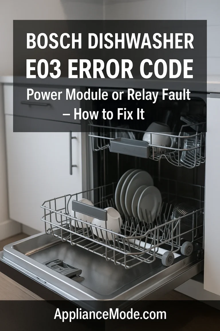 Read more about the article Bosch Dishwasher E03 Error Code