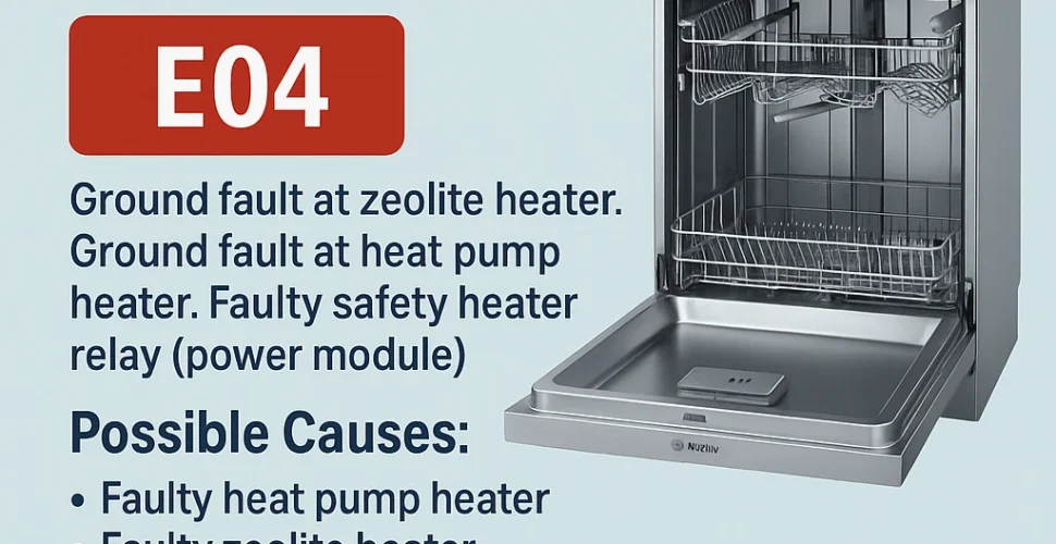 Bosch Dishwasher E04 Error Code