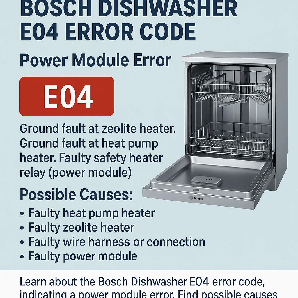 Bosch Dishwasher E04 Error Code