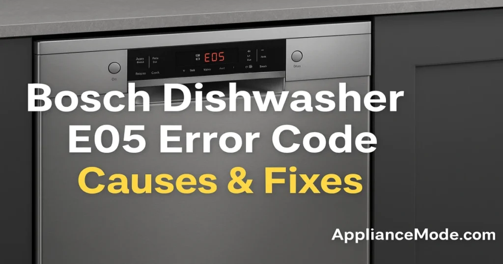 Bosch dishwasher E05 error code