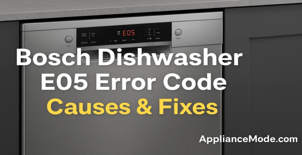Bosch Dishwasher E05 Error Code