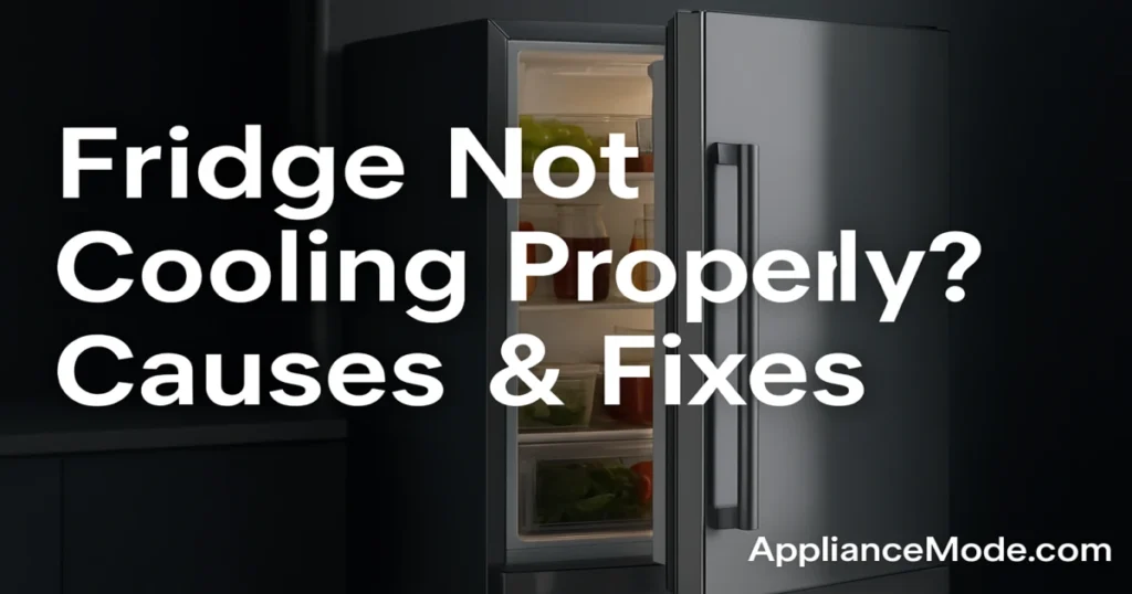 Fridge Not Cooling Properly: Causes and Fixes