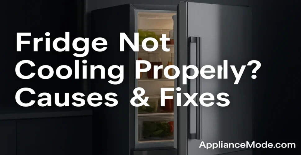 Fridge Not Cooling Properly: Causes and Fixes