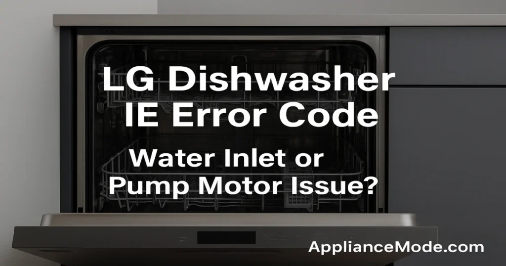 IE Error Code on LG Dishwasher