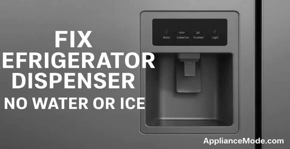 No Water or Ice Coming Out of Refrigerator Dispenser