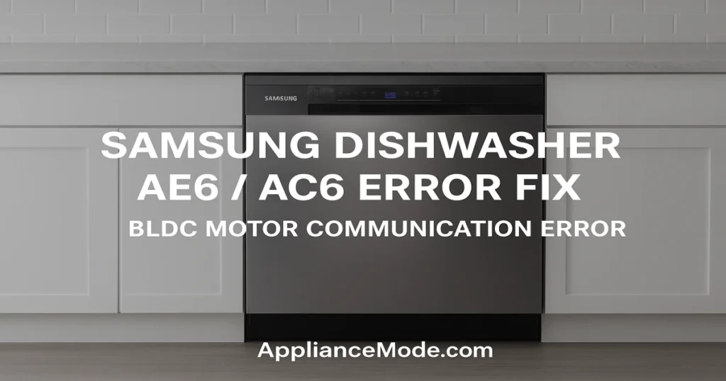 Samsung dishwasher AE6 / AC6 error codes