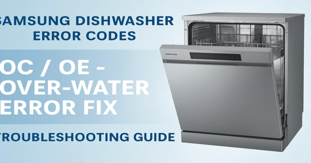 Samsung dishwasher OC or OE error code