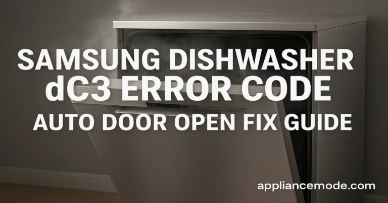 Read more about the article Samsung Dishwasher dC3 Error Code