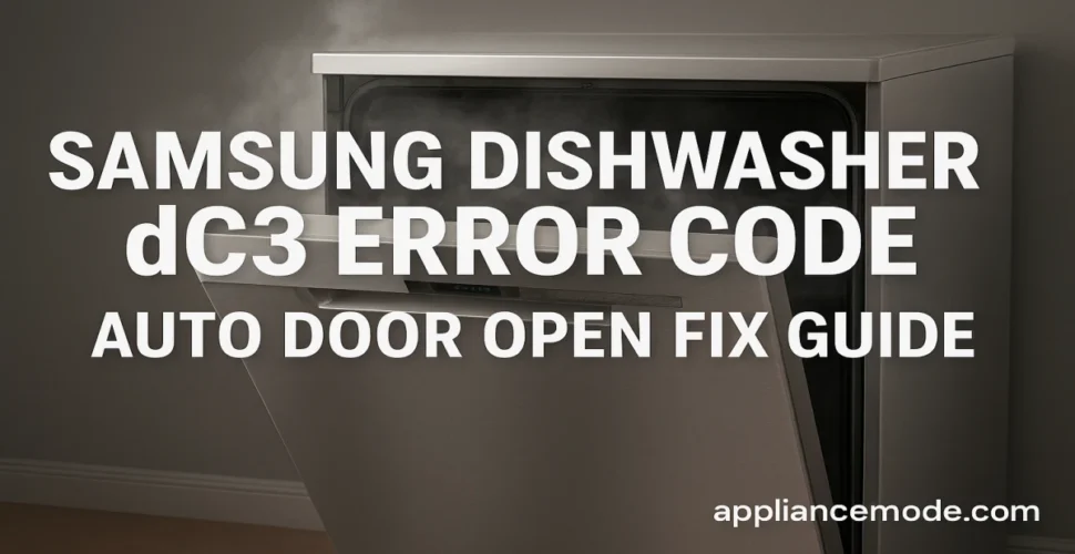 Samsung Dishwasher dC3 Error Code