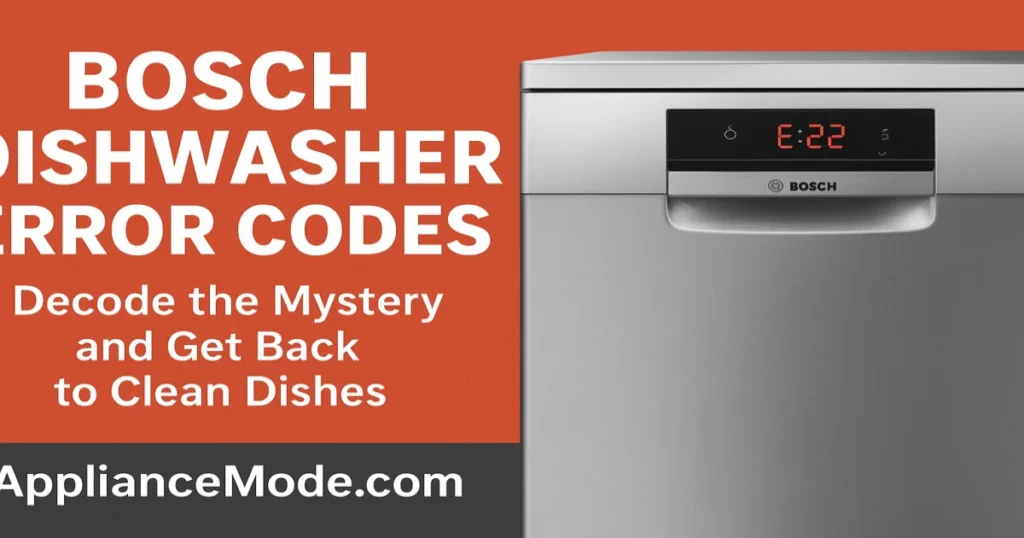 Bosch Dishwasher Error Codes