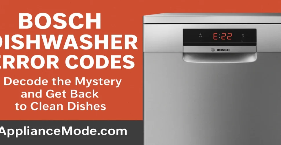 Bosch Dishwasher Error Codes