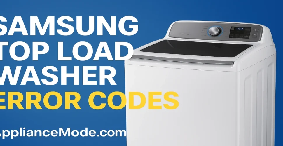 Samsung Top Load Washer Error Codes and Troubleshooting Guide