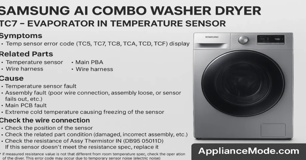 Samsung Washer Dryer Combo TC7 Error