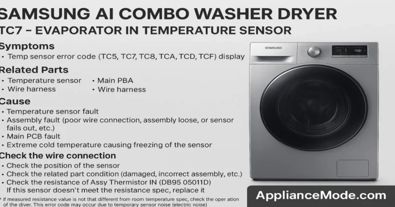 Read more about the article Samsung Washer Dryer Combo TC7 Error
