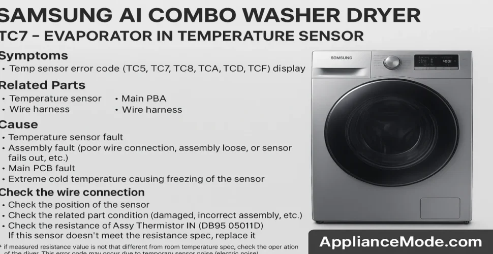 Samsung Washer Dryer Combo TC7 Error
