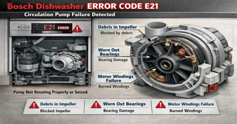 Read more about the article Bosch Dishwasher E21 Error Code