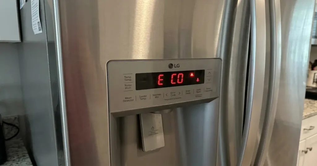 LG refrigerator with error code E CO