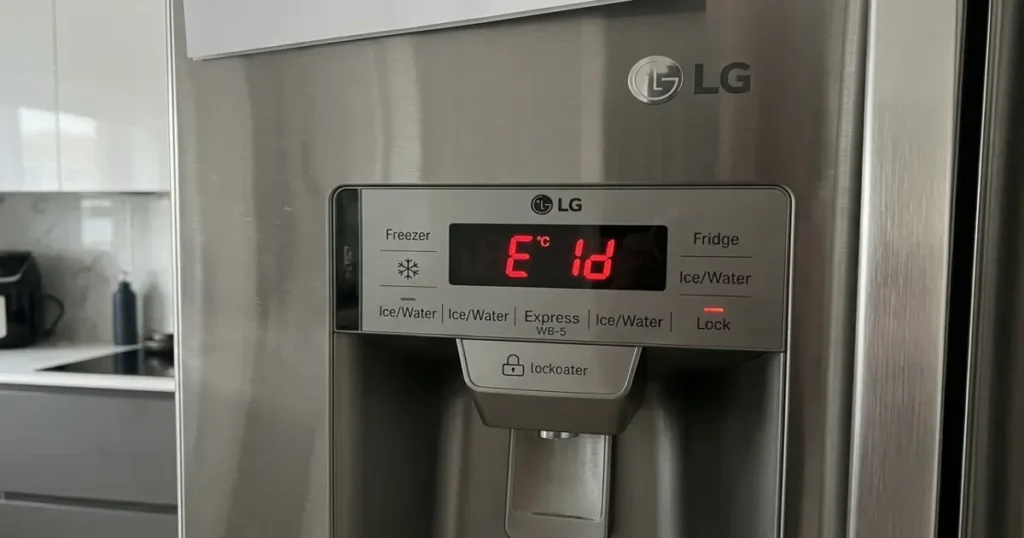 LG refrigerator with error code E Id