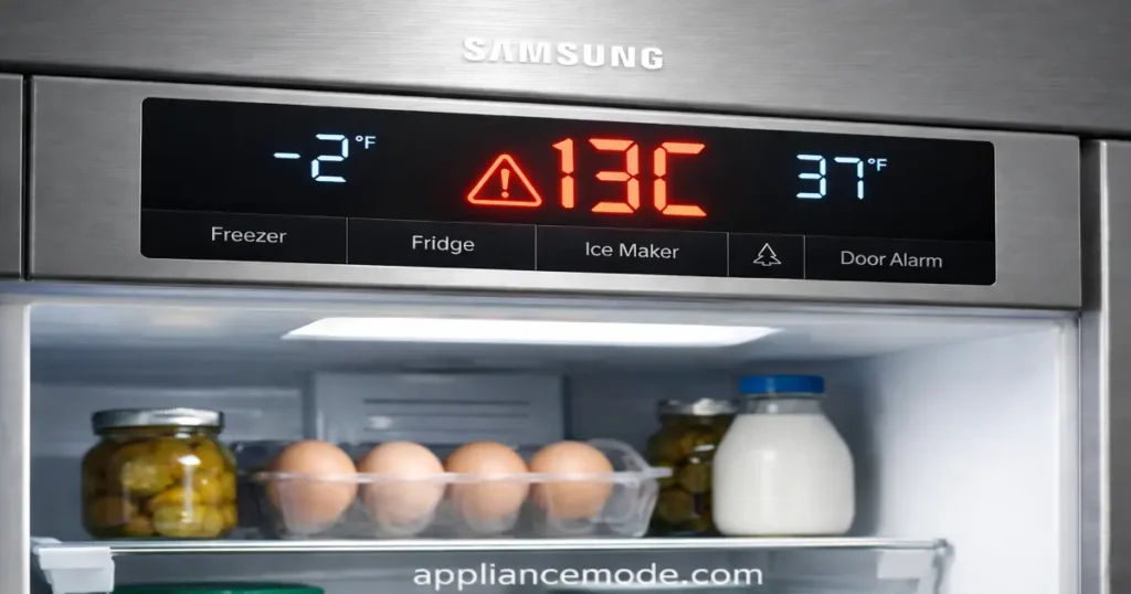 Samsung refrigerator with error code 13c