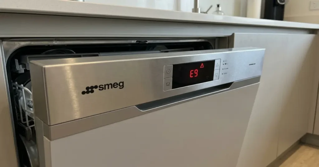 create image Smeg dishwasher with error code E9