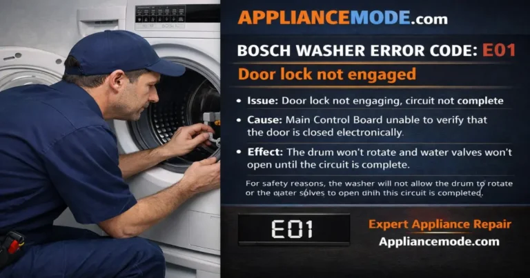 Bosch washer E01 error code