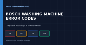 Bosch Washing Machine Error Codes: The Master Technician's Guide (2026)