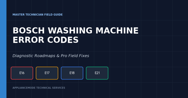Bosch washing machine error codes