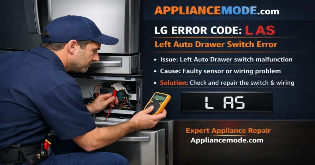LG Refrigerator with the Error Code L AS
