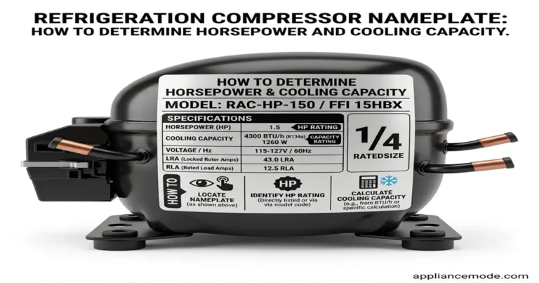 Refrigeration Compressor Nameplate